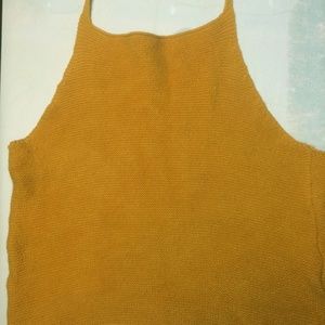 Knitted Burt Yellow Crop Top